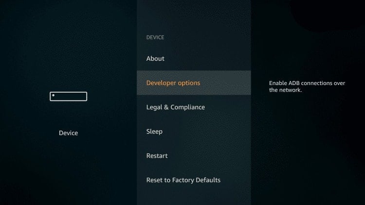 消防电视棒开发人员选项
